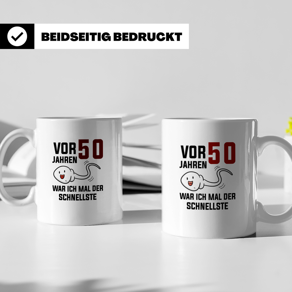 50. Geburtstag Tasse für Männer, Lustiges Motiv, Witziges Ge – Weiß [farbe:weiß]