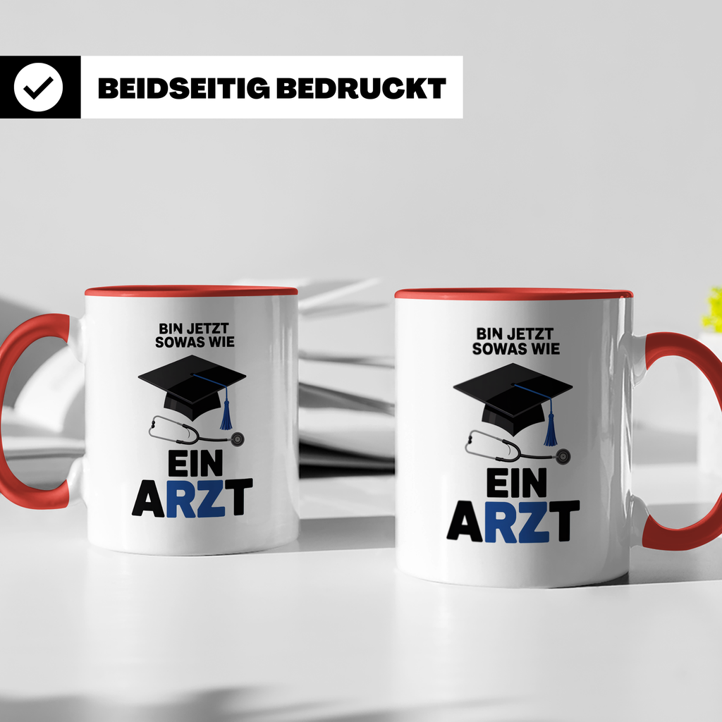 Arzt Abschluss 2024 Tasse - Medizinstudent Geschenkidee - Doktor Medizin Studium bestanden - Promotion Arztprüfung