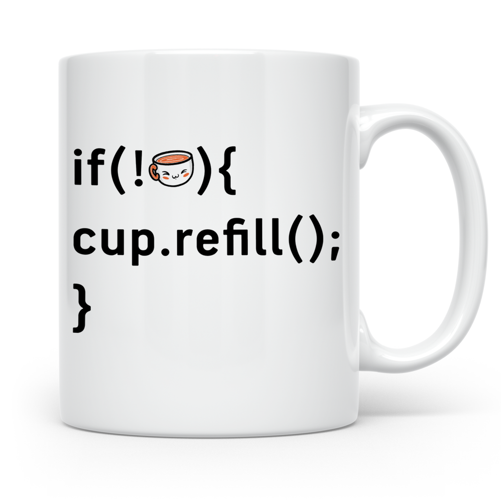 Programmierer Tasse Lustig, IT Entwickler Geschenk, Kaffeeta – Weiß [farbe:weiß]