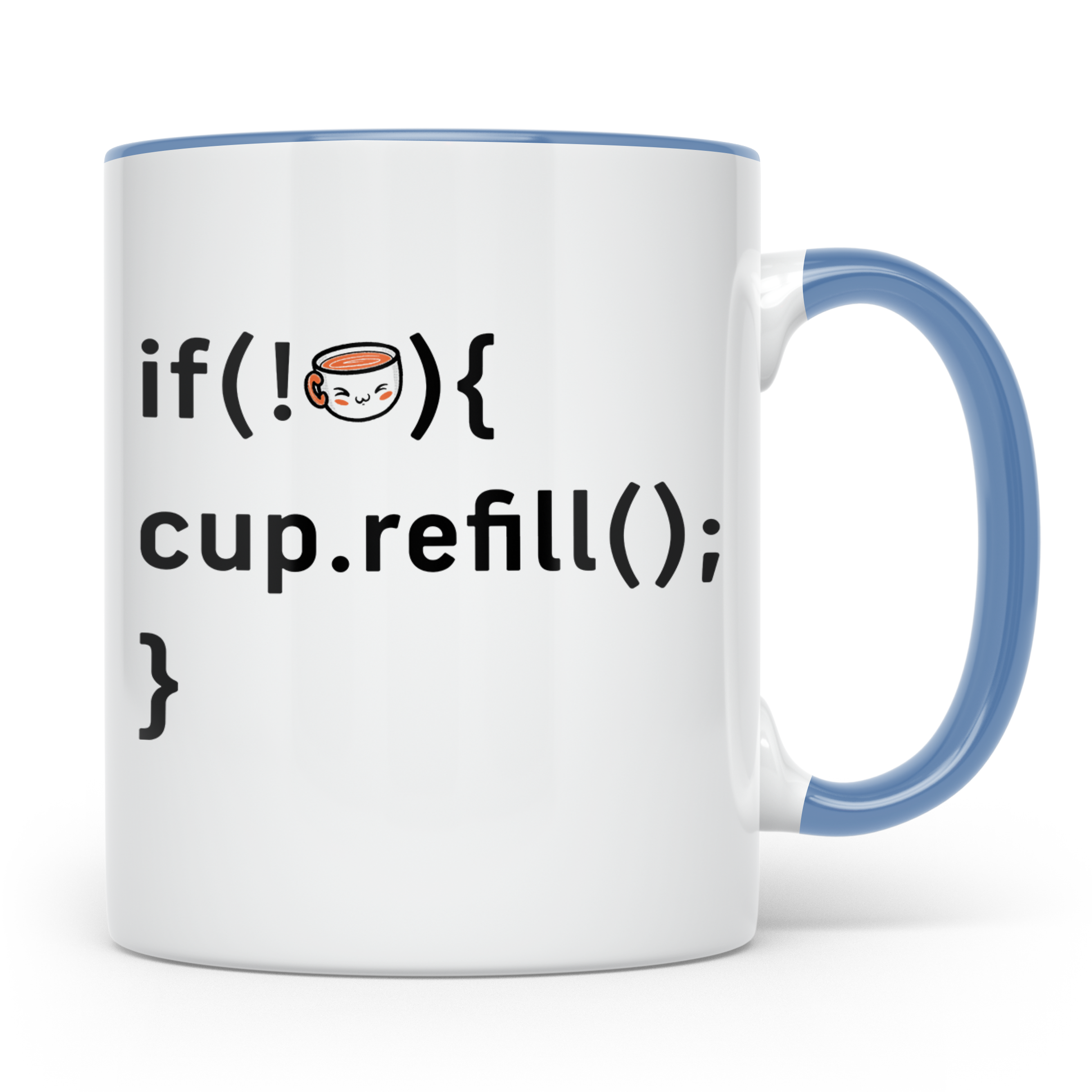 Programmierer Tasse Lustig, IT Entwickler Geschenk, Kaffeeta – Blau [farbe:blau]
