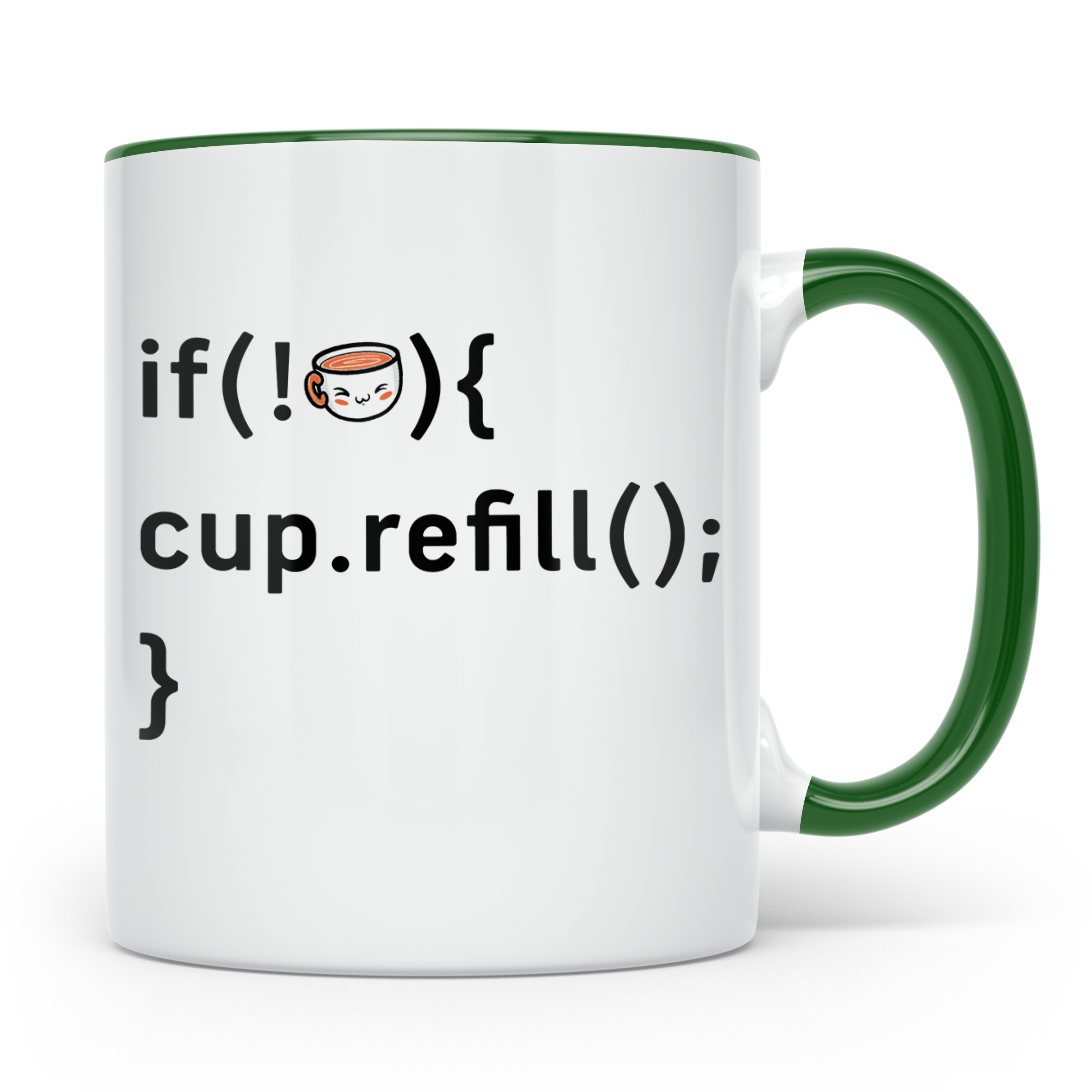 Programmierer Tasse Lustig, IT Entwickler Geschenk, Kaffeeta – Grün [farbe:grün]