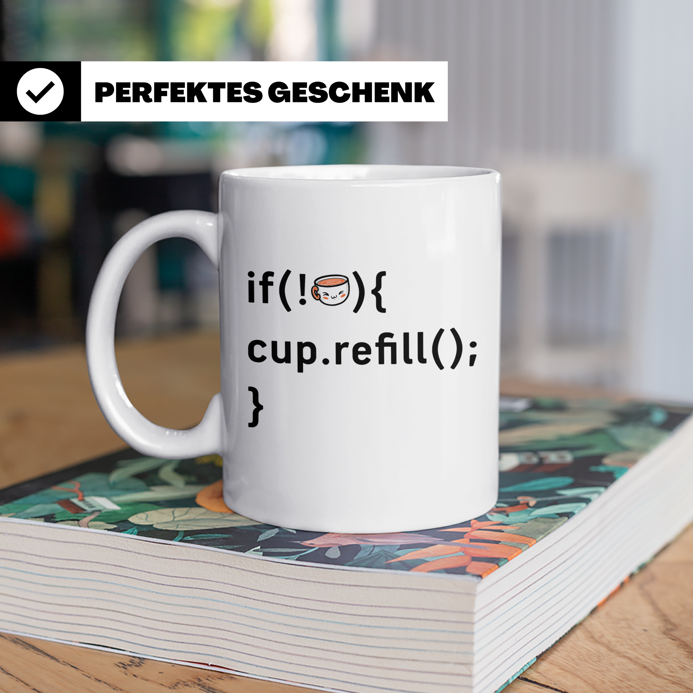 Programmierer Tasse Lustig, IT Entwickler Geschenk, Kaffeeta – Weiß [farbe:weiß]