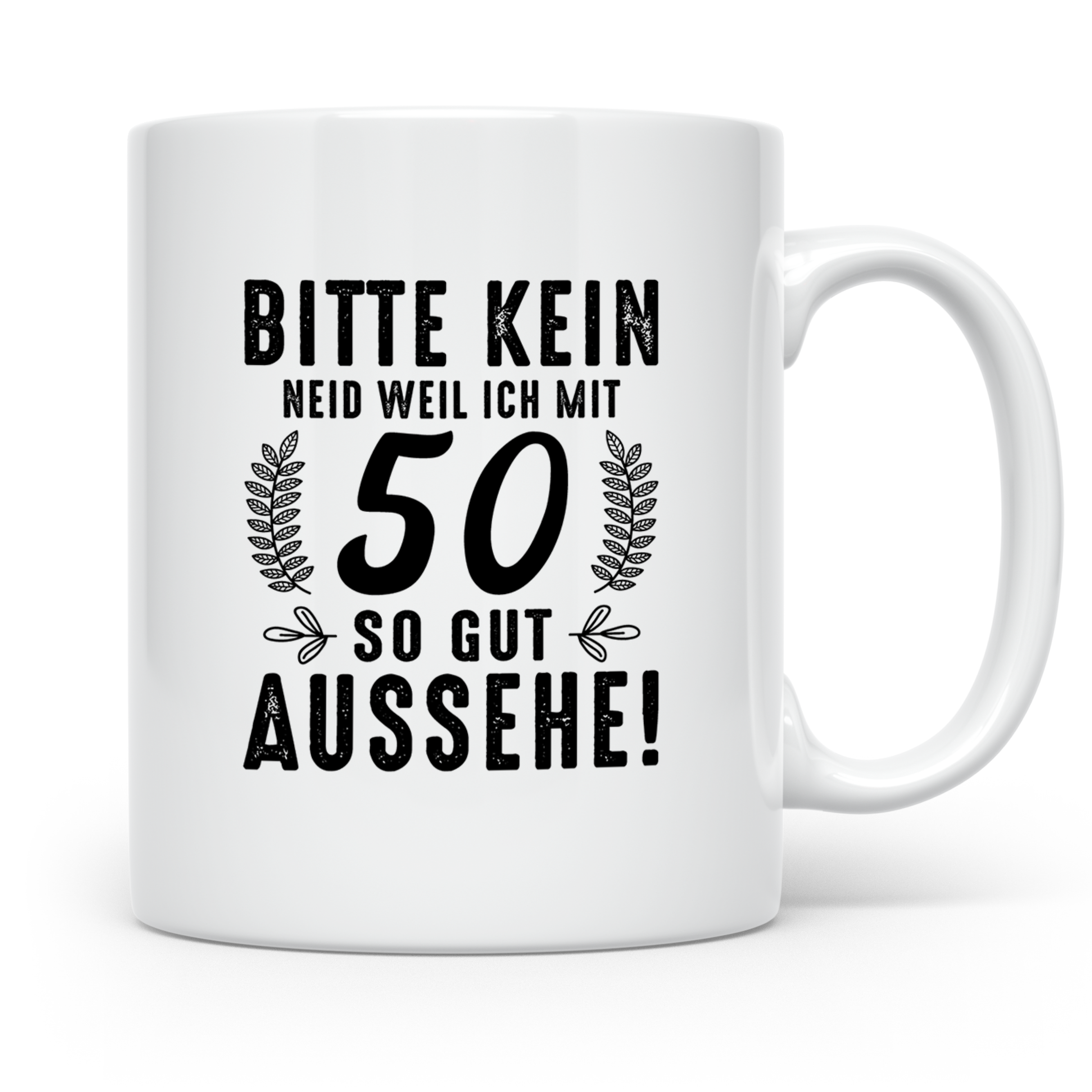 Tasse 50. Geburtstag Lustig, Geschenk 50 Jahre, Kaffeetasse  – Weiß [farbe:weiß]