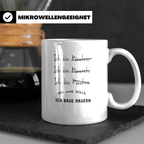 Maurer Tasse Lustig, Ich baue Mauern Becher, Handwerker Gesc – Weiß [farbe:weiß]