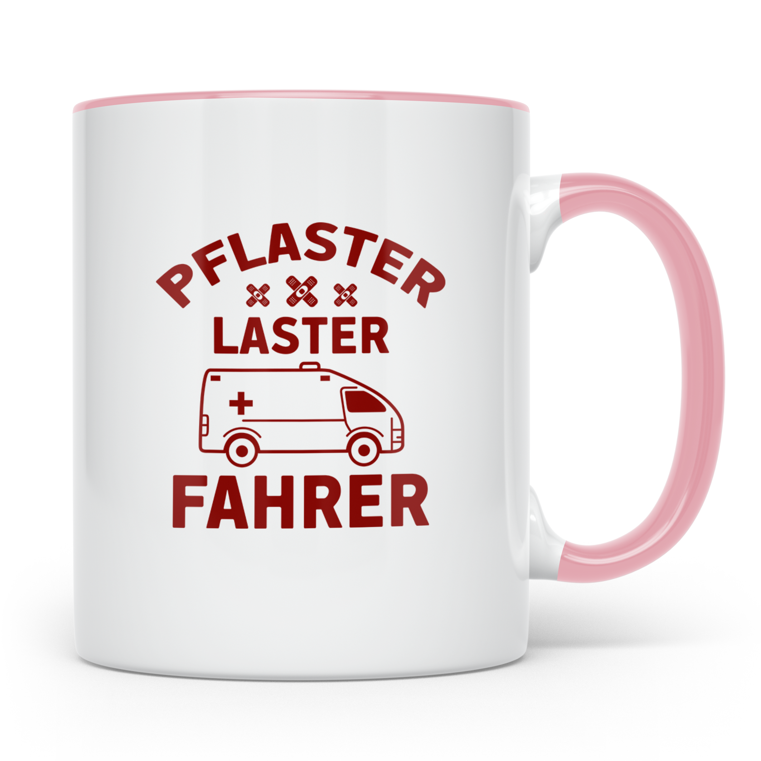 Pflaster Laster Fahrer Tasse für Rettungssanitäter & Notfall – Rosa [farbe:rosa]