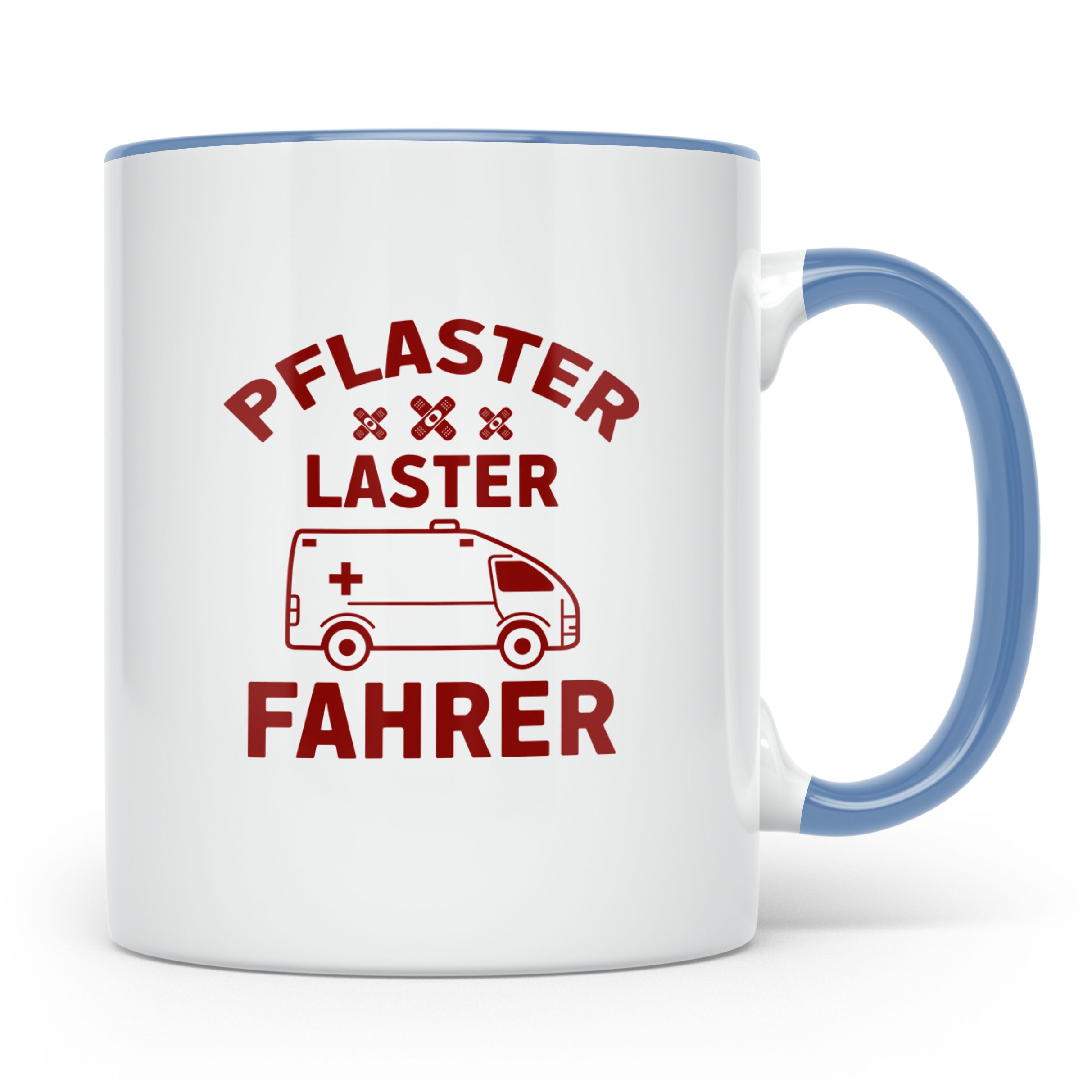 Pflaster Laster Fahrer Tasse für Rettungssanitäter & Notfall – Blau [farbe:blau]