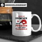 Feuerwehrfrau Tasse mit Spruch Vergiss Prinzessin Feuerwehrh – Weiß [farbe:weiß]