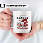 Feuerwehrfrau Tasse mit Spruch Vergiss Prinzessin Feuerwehrh – Weiß [farbe:weiß]