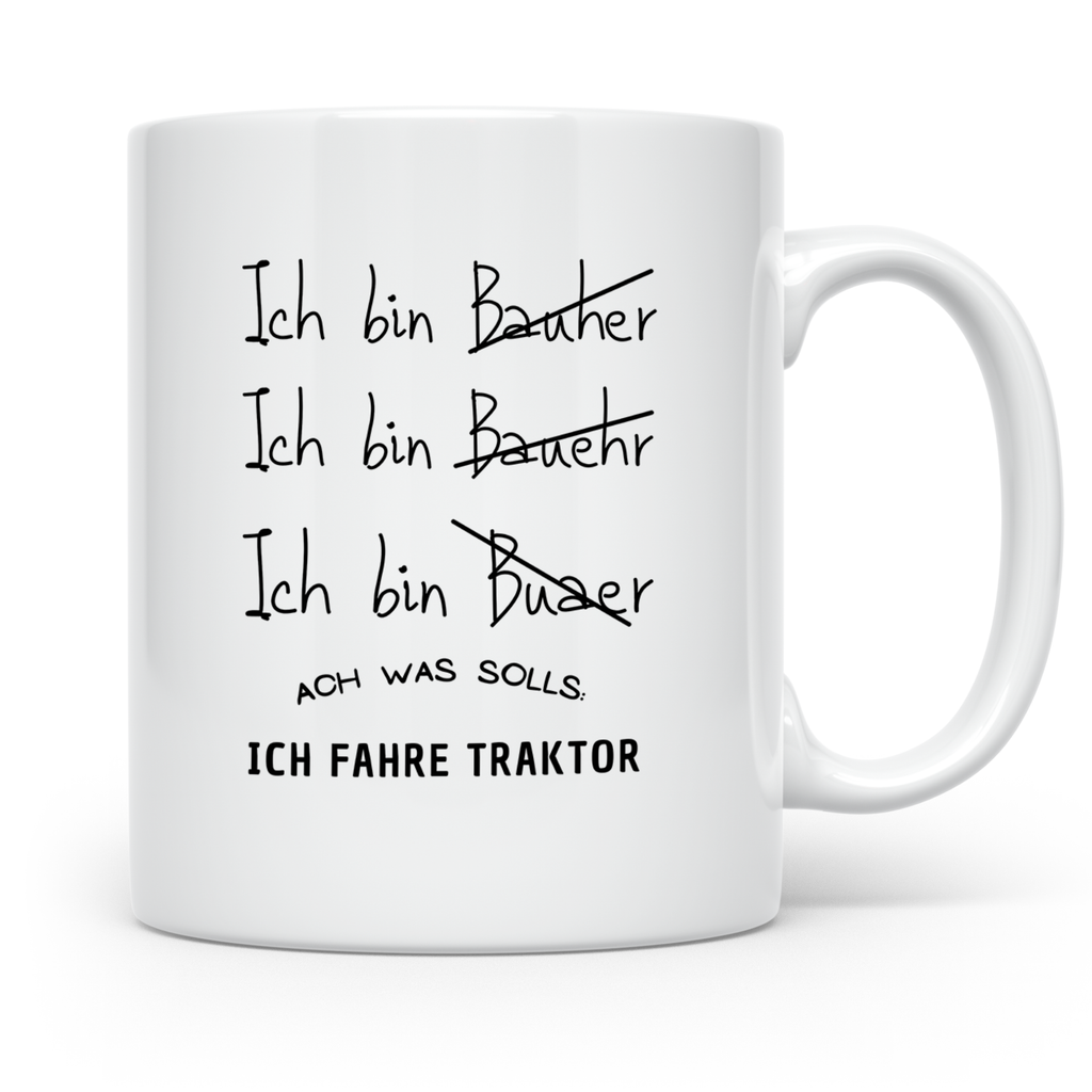 Bauer Tasse Lustig, Ich fahre Traktor Becher, Landwirt Gesch – Weiß [farbe:weiß]