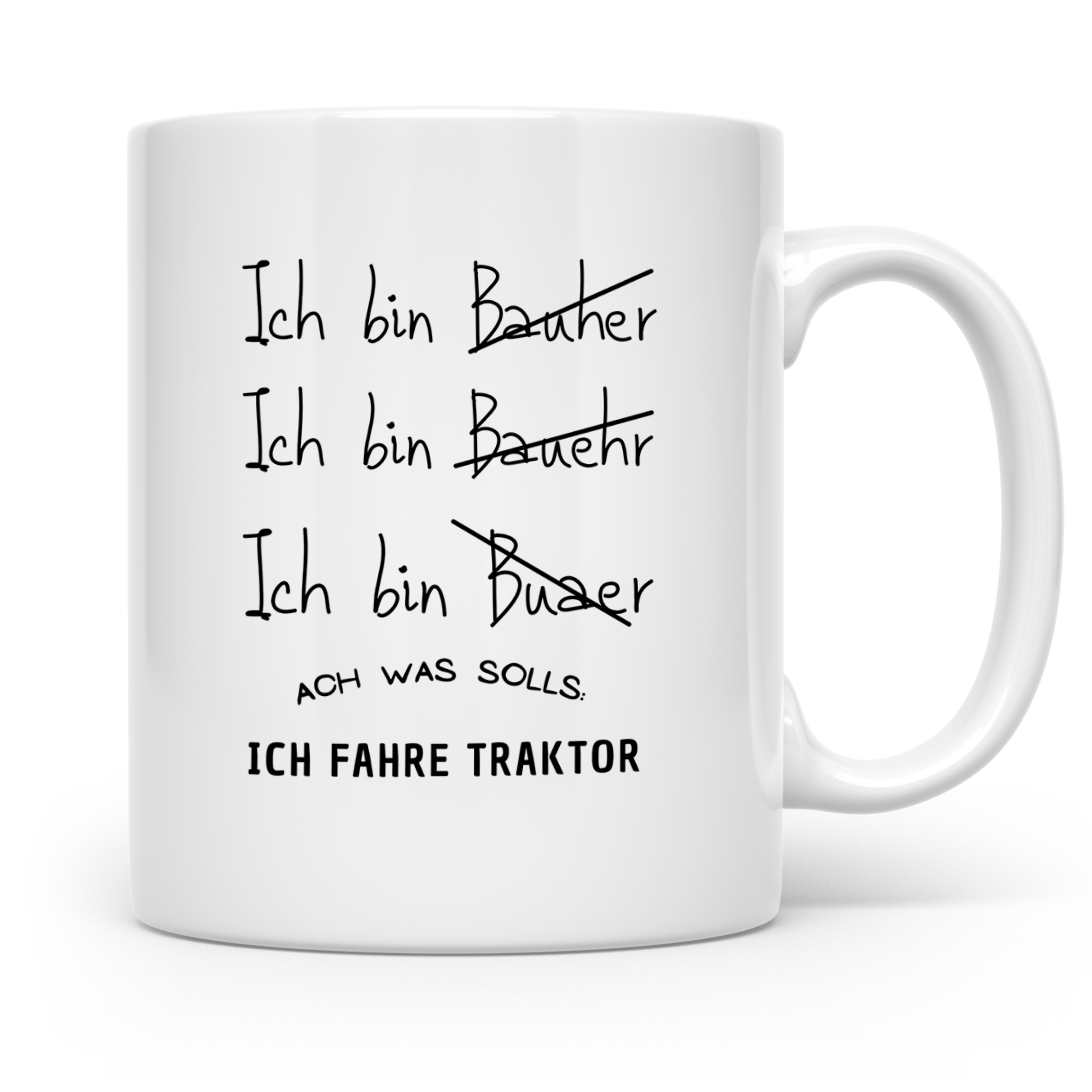 Bauer Tasse Lustig, Ich fahre Traktor Becher, Landwirt Gesch – Weiß [farbe:weiß]