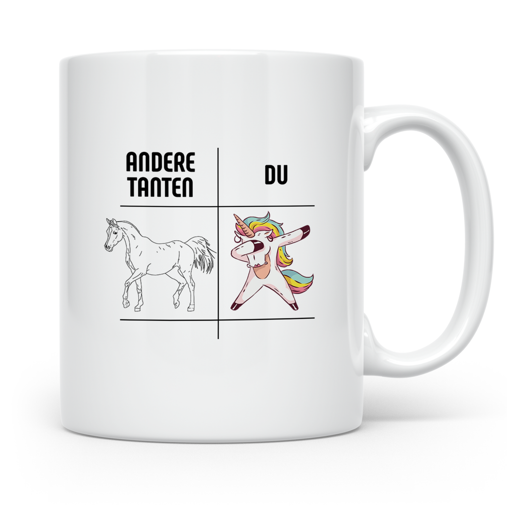 Tante Geschenk Tasse Spruch Andere Tanten Du Einhorn Lustig, – Weiß [farbe:weiß]