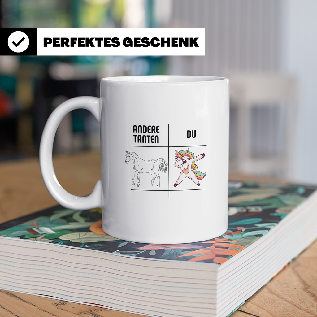 Tante Geschenk Tasse Spruch Andere Tanten Du Einhorn Lustig, – Weiß [farbe:weiß]