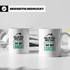 Dachdecker Tasse mit Spruch Egal ob steil oder flach, Gesche – Weiß [farbe:weiß]