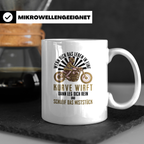 Bikerin Tasse mit Spruch Wenn das Leben dich in eine Kurve w – Weiß [farbe:weiß]