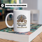 Bikerin Tasse mit Spruch Wenn das Leben dich in eine Kurve w – Weiß [farbe:weiß]