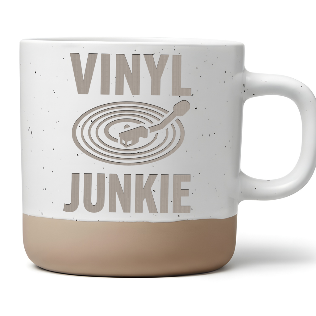 Vinyl Junkie Tasse Geschenk für Musikliebhaber Kaffeetasse Schallplatt – Bild 1