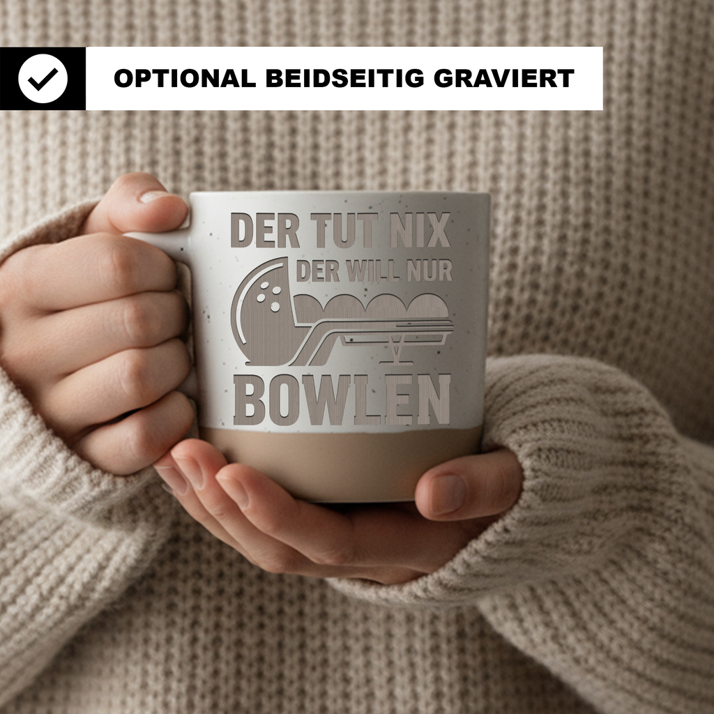 Bowling Tasse mit Spruch Lustig Geschenk für Bowler Kaffeetasse Kegeln – Bild 2