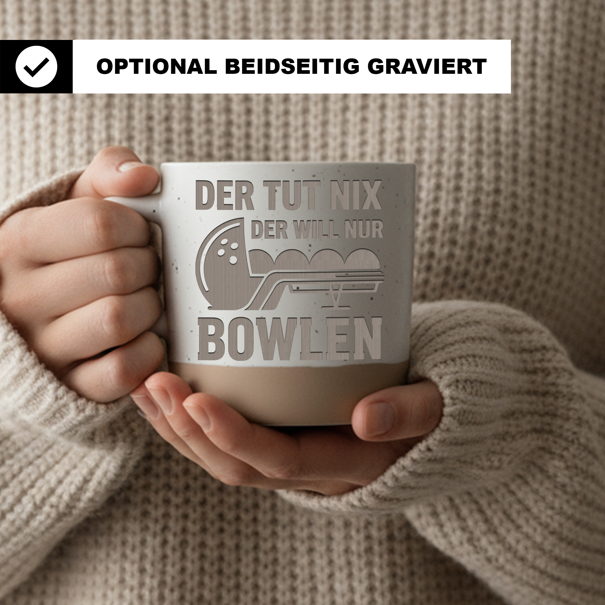 Bowling Tasse mit Spruch Lustig Geschenk für Bowler Kaffeetasse Kegeln – Bild 2