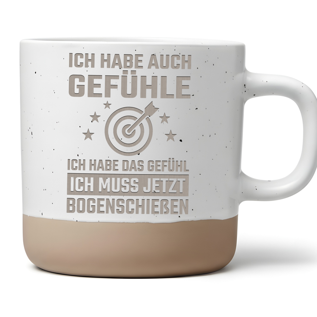 Bogenschießen Tasse mit Spruch Lustig Geschenk Bogenschütze Kaffeetass – Bild 1