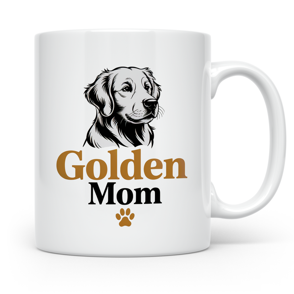 Golden Retriever Mom Tasse - Hunde Mama Geschenkidee, Retrieverliebhaber, Hundebesitzerin, Hundehalterin, Frauchen, Haustier Mama