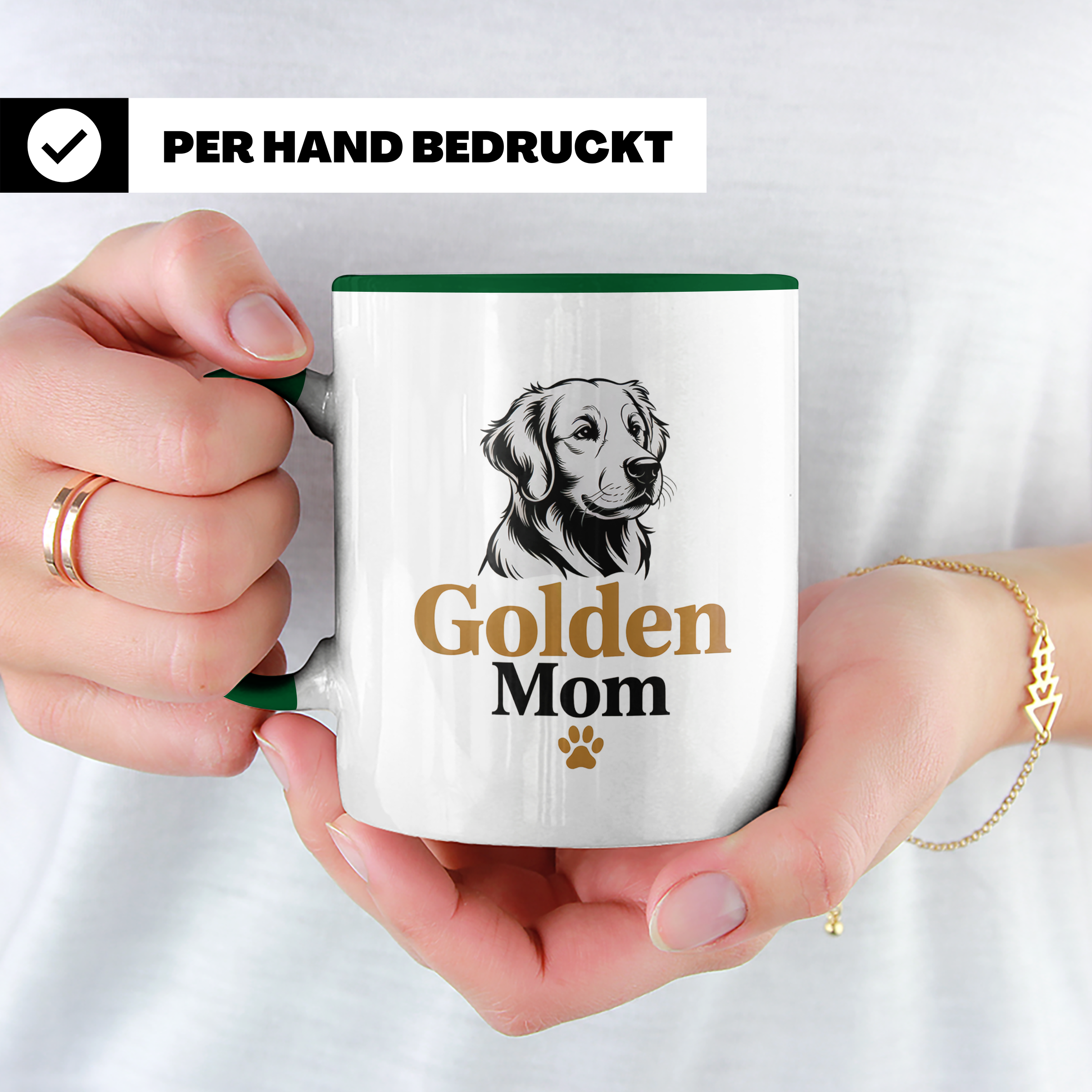Golden Retriever Mom Tasse - Hunde Mama Geschenkidee, Retrieverliebhaber, Hundebesitzerin, Hundehalterin, Frauchen, Haustier Mama