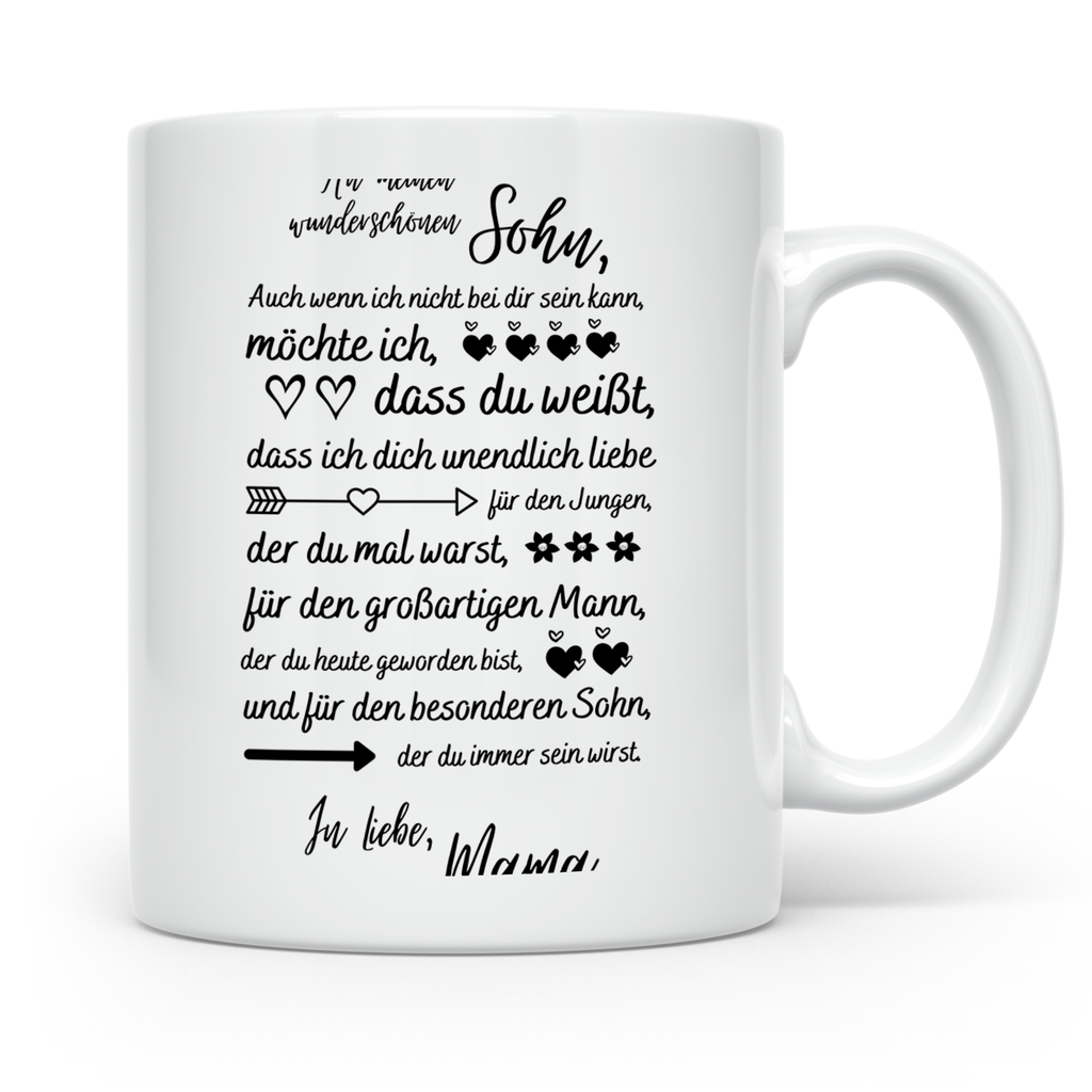 Sohn Tasse von Mama Geschenkidee | Mutter Sohn Liebeserkläru – Weiß [farbe:weiß]