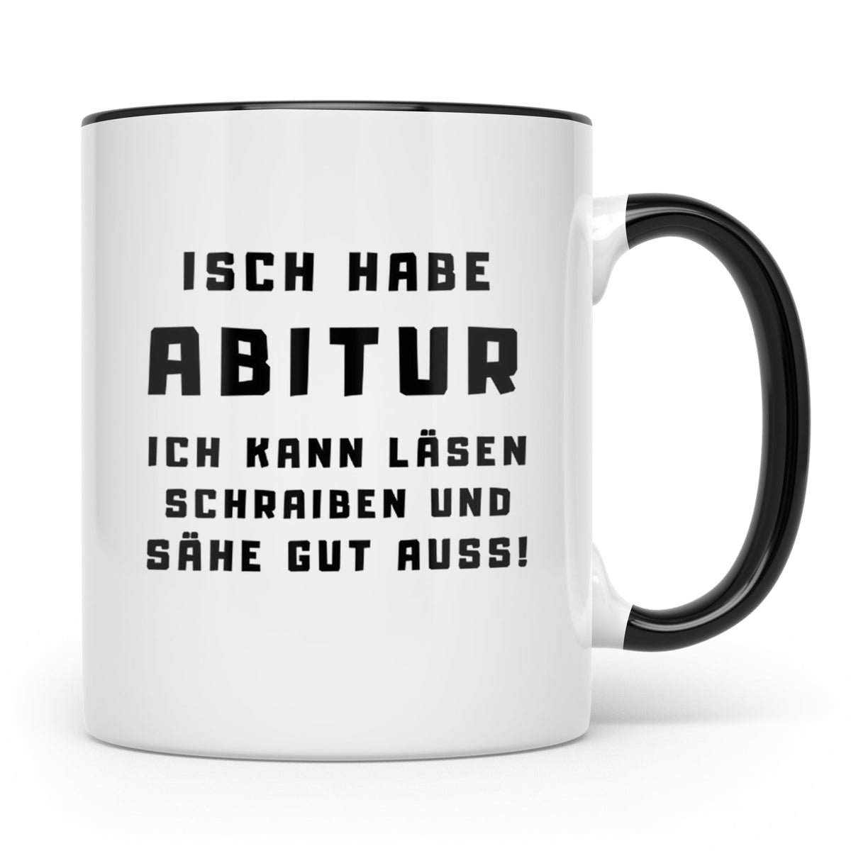 Abitur Tasse Isch habe Abi lustiger Spruch Geschenk für Abit – Schwarz [farbe:schwarz]