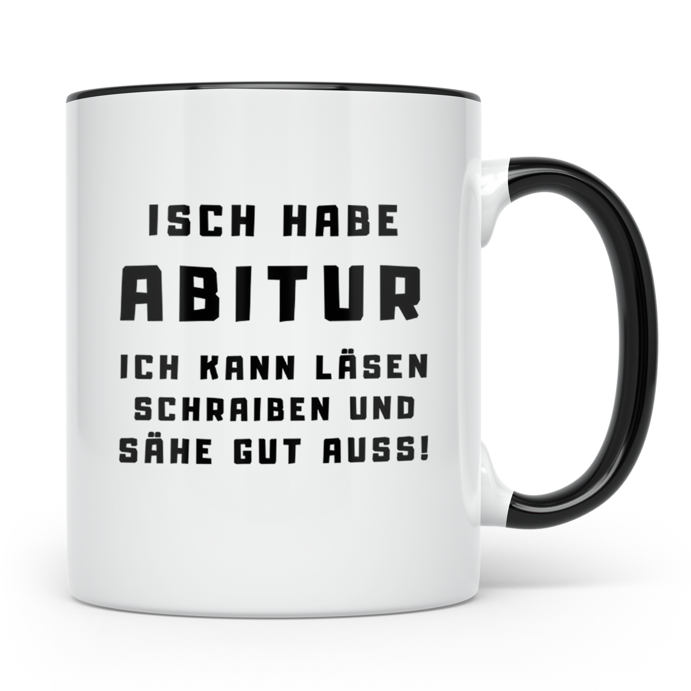 Abitur Tasse Isch habe Abi lustiger Spruch Geschenk für Abit – Schwarz [farbe:schwarz]