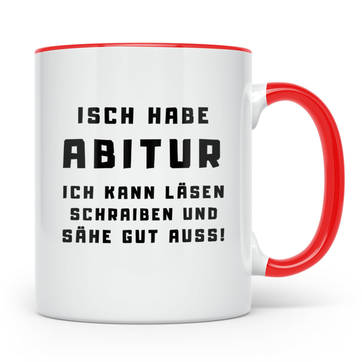 Abitur Tasse Isch habe Abi lustiger Spruch Geschenk für Abit – Rot [farbe:rot]