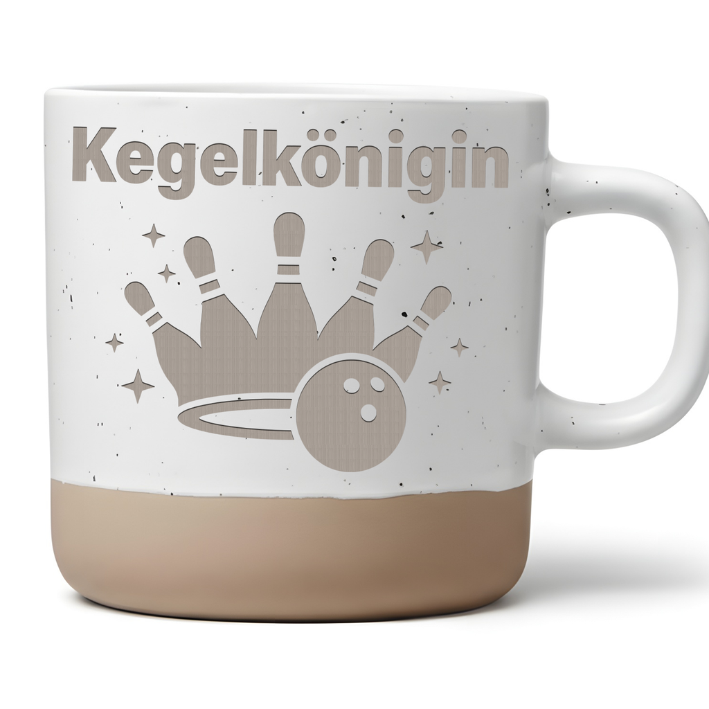 Kegelkönigin Tasse Lustig Geschenk für Keglerin Kaffeetasse Kegeln Bec – Bild 1