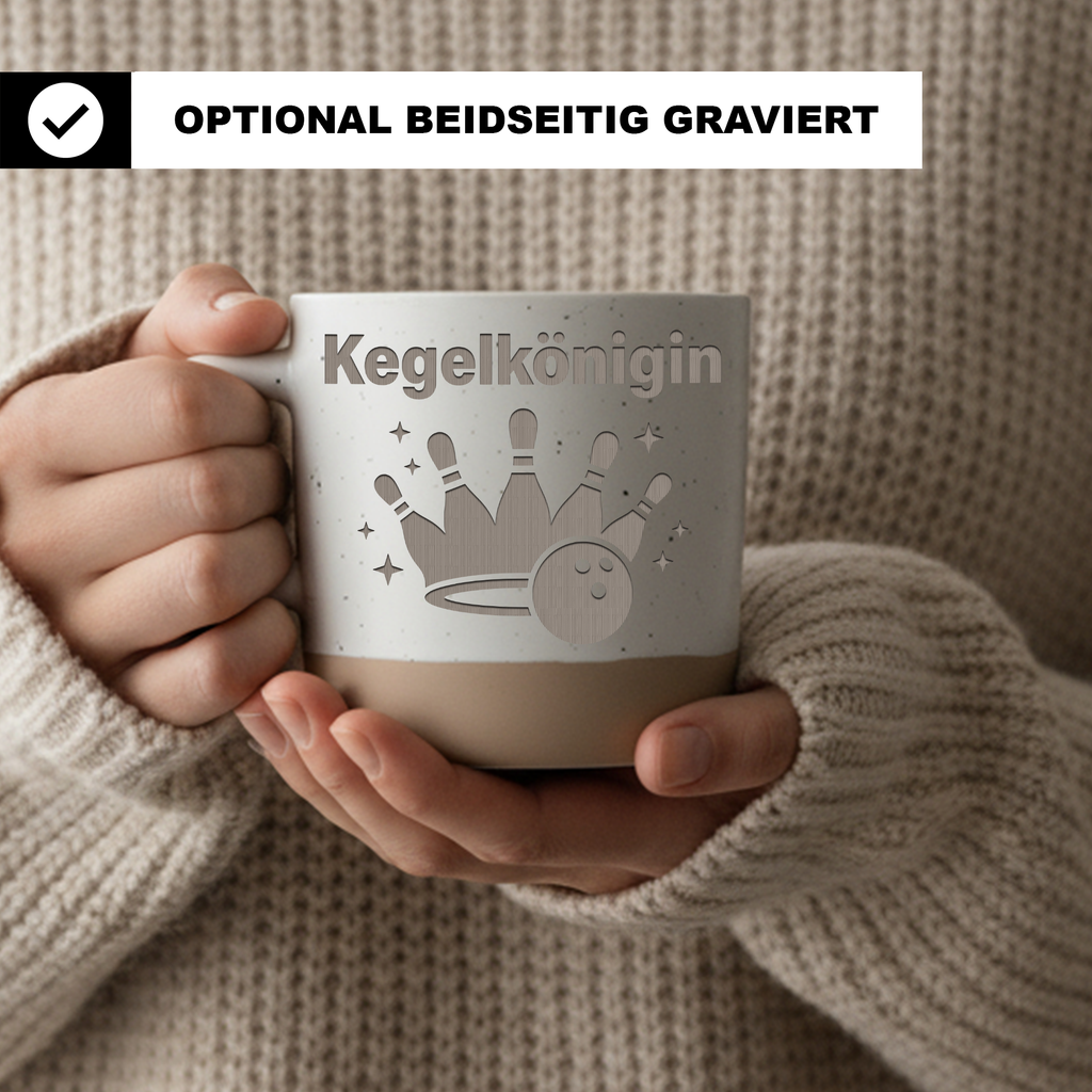 Kegelkönigin Tasse Lustig Geschenk für Keglerin Kaffeetasse Kegeln Bec – Bild 2