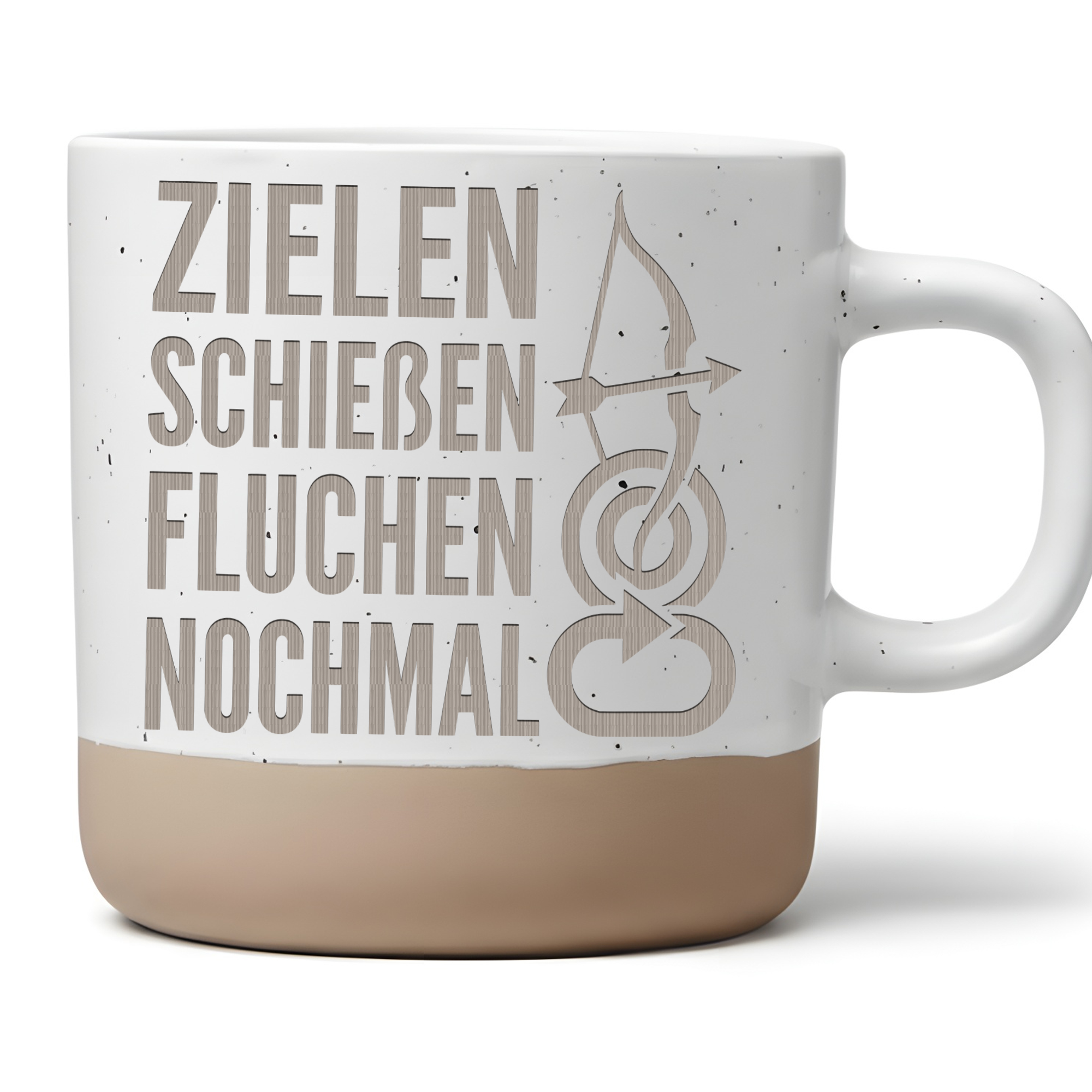 Bogenschießen Tasse mit Spruch Lustig Geschenk Bogenschütze Kaffeetass – Bild 1