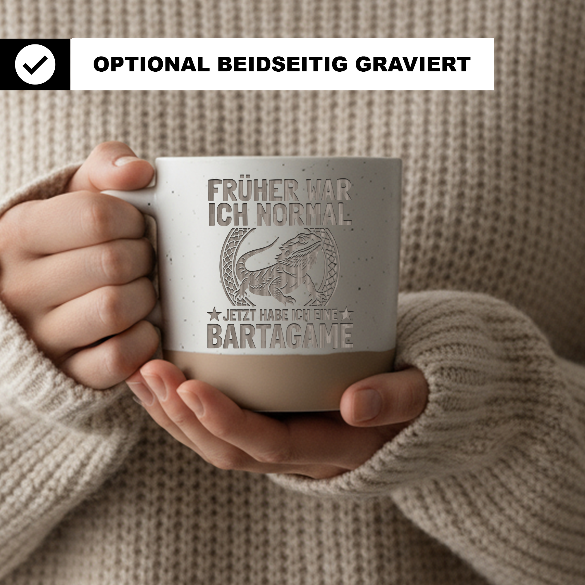 Bartagame Tasse mit Spruch Lustig Geschenk für Reptilien Besitzer Kaff – Bild 2