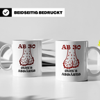 30. Geburtstag Mann Tasse lustig Ab 30 geht's abwärts Hoden  – Weiß [farbe:weiß]