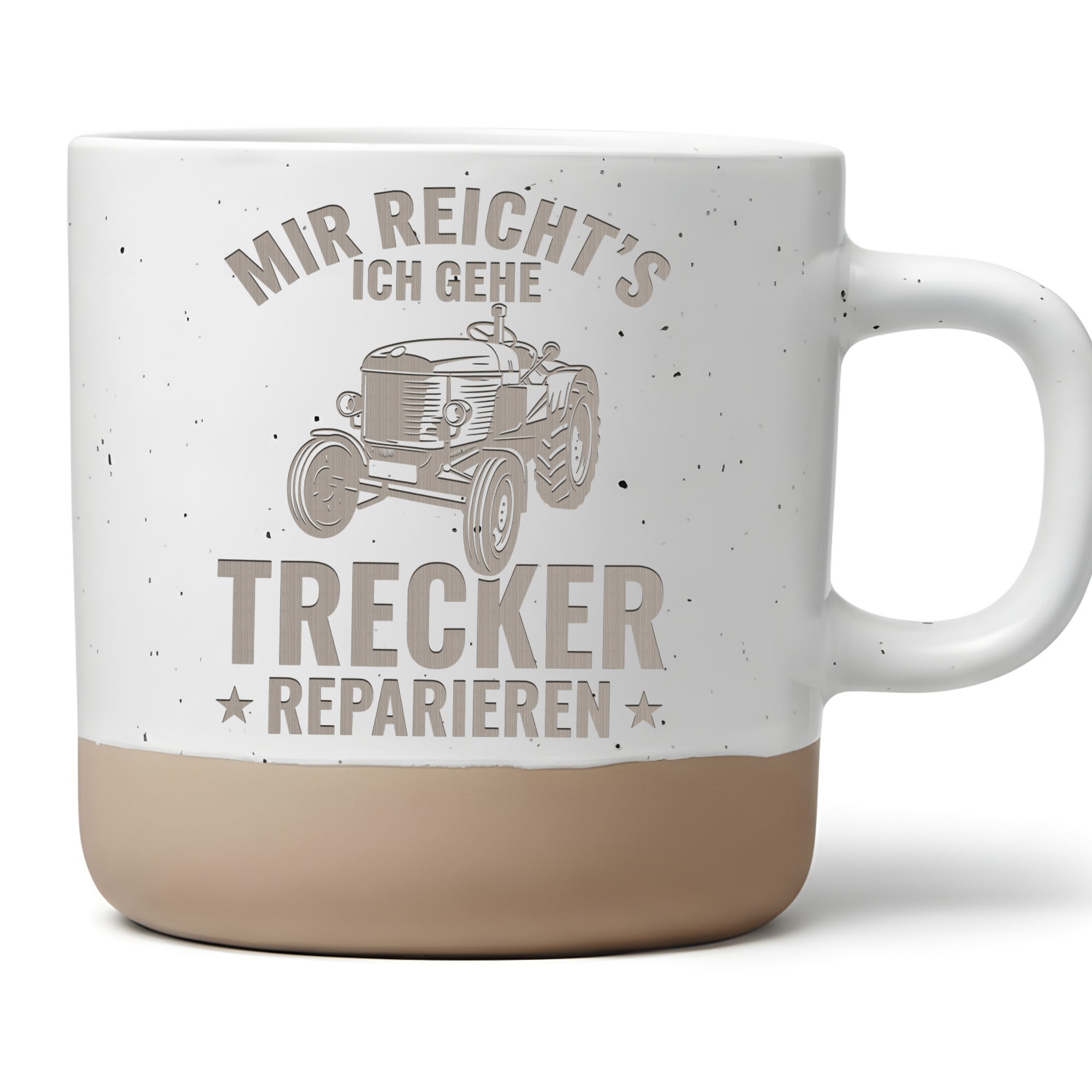 Traktor Tasse mit Spruch Lustig Geschenk für Landwirt Kaffeetasse Trec – Bild 1
