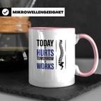 Chiropraktiker Tasse - Heute Schmerz, Morgen Stark - Wirbelsäule Geschenkidee für Osteopathen, Physiotherapeuten - Kaffeetasse