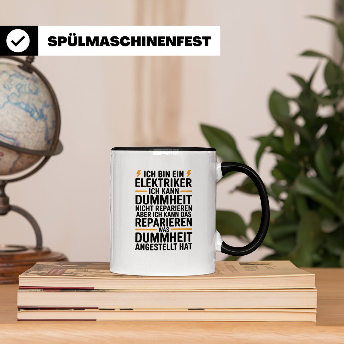 Elektriker Tasse - Ich kann Dummheit reparieren! Geschenk für Elektriker, Stromer, Handwerker, Elektroinstallateur, Job, Arbeit, Kollegen