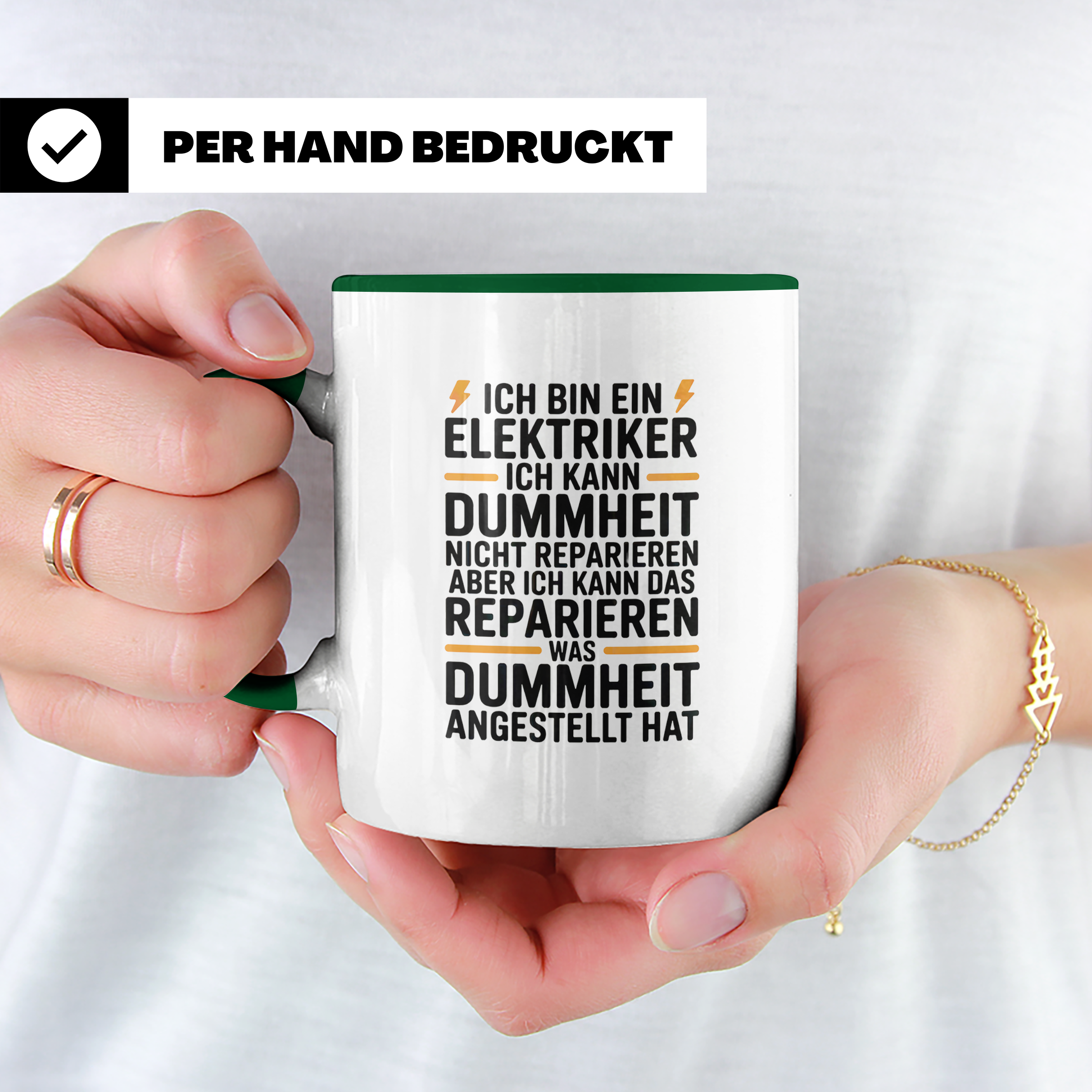 Elektriker Tasse - Ich kann Dummheit reparieren! Geschenk für Elektriker, Stromer, Handwerker, Elektroinstallateur, Job, Arbeit, Kollegen