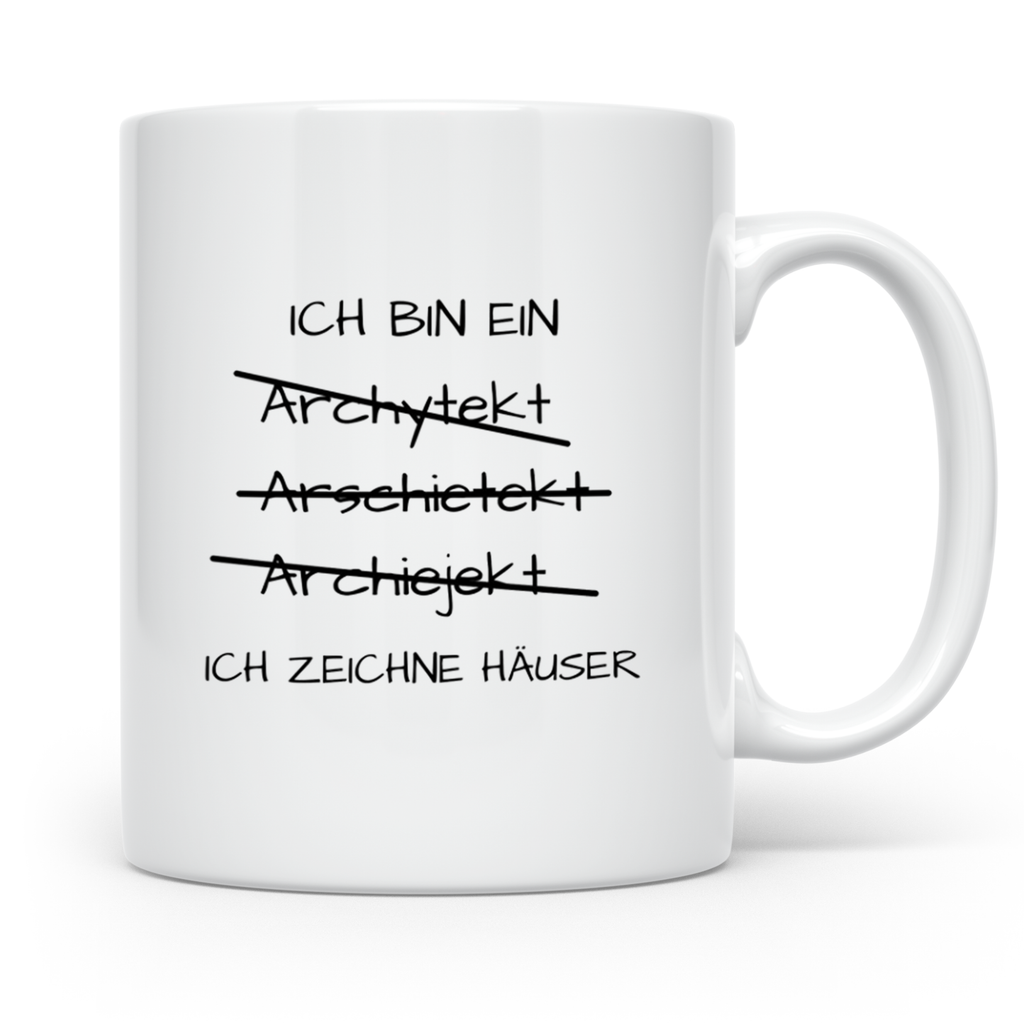 Architekt Tasse lustig 'Ich zeichne Häuser' Geschenkidee für – Weiß [farbe:weiß]