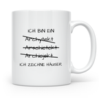 Architekt Tasse lustig 'Ich zeichne Häuser' Geschenkidee für – Weiß [farbe:weiß]