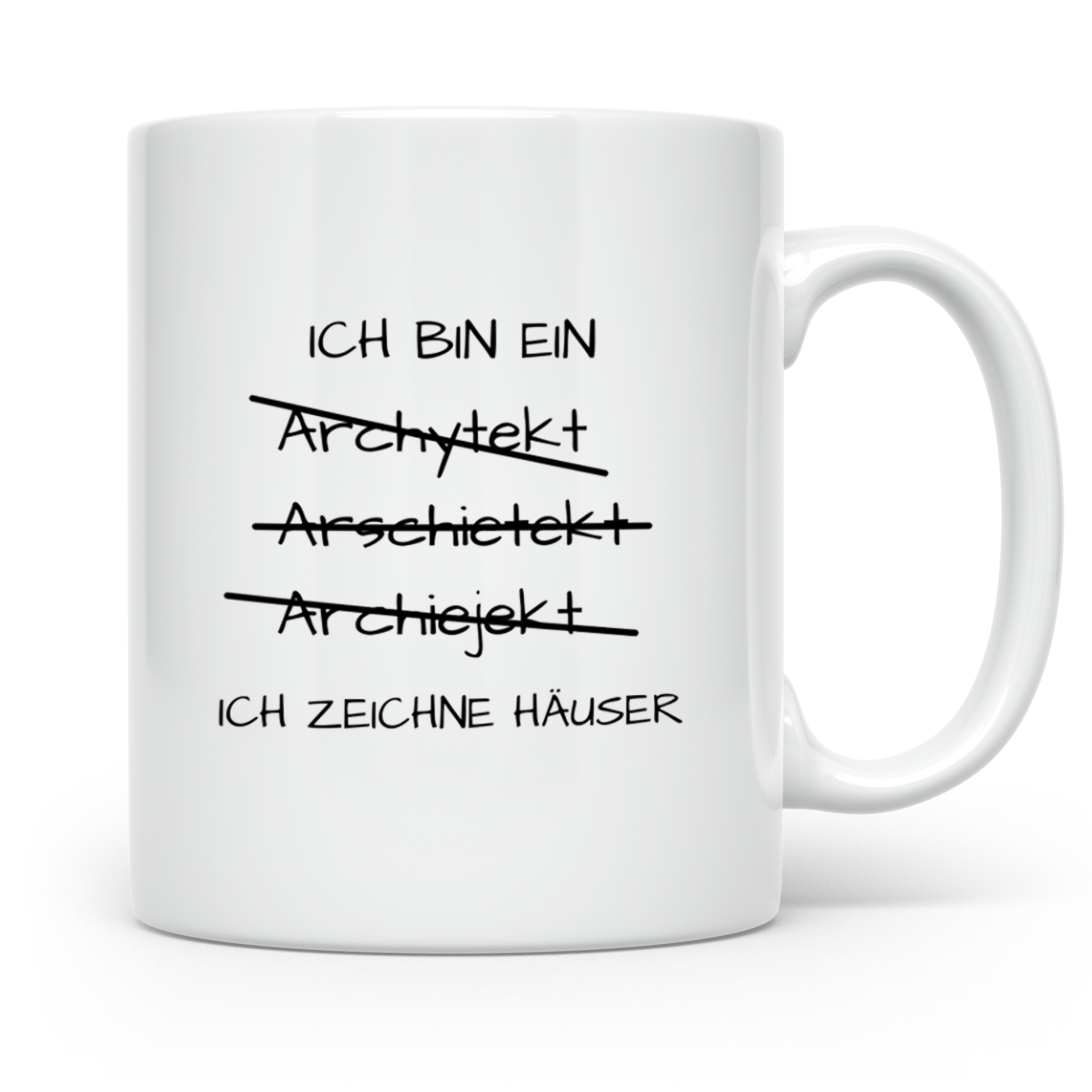Architekt Tasse lustig 'Ich zeichne Häuser' Geschenkidee für – Weiß [farbe:weiß]