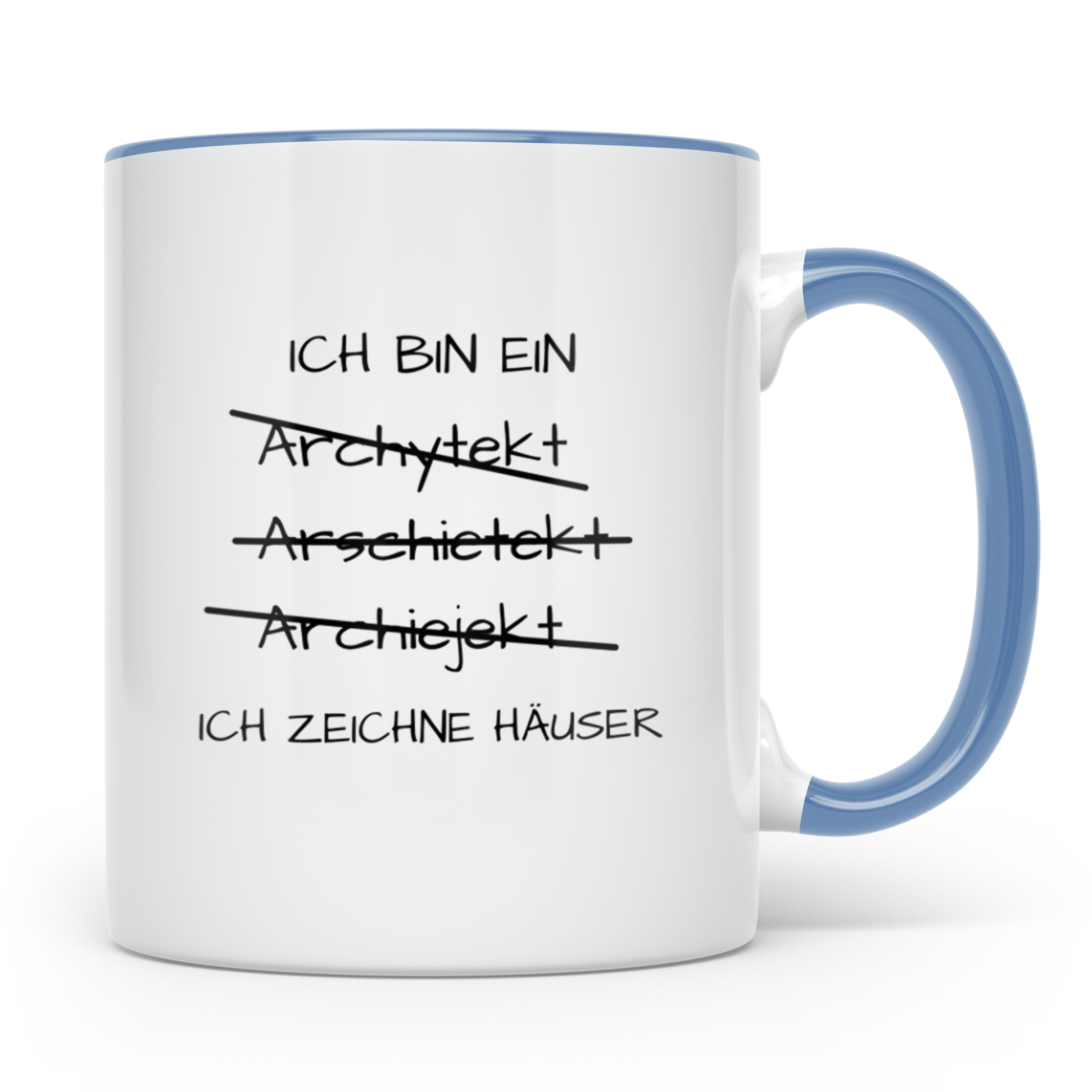 Architekt Tasse lustig 'Ich zeichne Häuser' Geschenkidee für – Blau [farbe:blau]