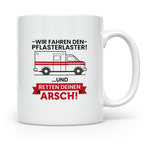 Pflasterlaster Tasse mit Spruch | Geschenk für Sanitäter, Re – Weiß [farbe:weiß]