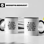 Hunde Tasse mit Spruch Ich hasse Menschen Hunde sind OK. Lus – Schwarz [farbe:schwarz]