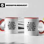 Hunde Tasse mit Spruch Ich hasse Menschen Hunde sind OK. Lus – Rot [farbe:rot]