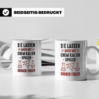 Chemiker Tasse mit Spruch Mit Chemikalien spielen. Geschenk  – Weiß [farbe:weiß]