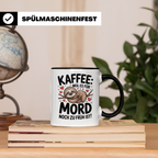 Kaffee Faultier Tasse - Weil es für Mord noch zu früh ist! Büro Geschenkidee für Morgenmuffel, Faultierliebhaber Kaffeetasse