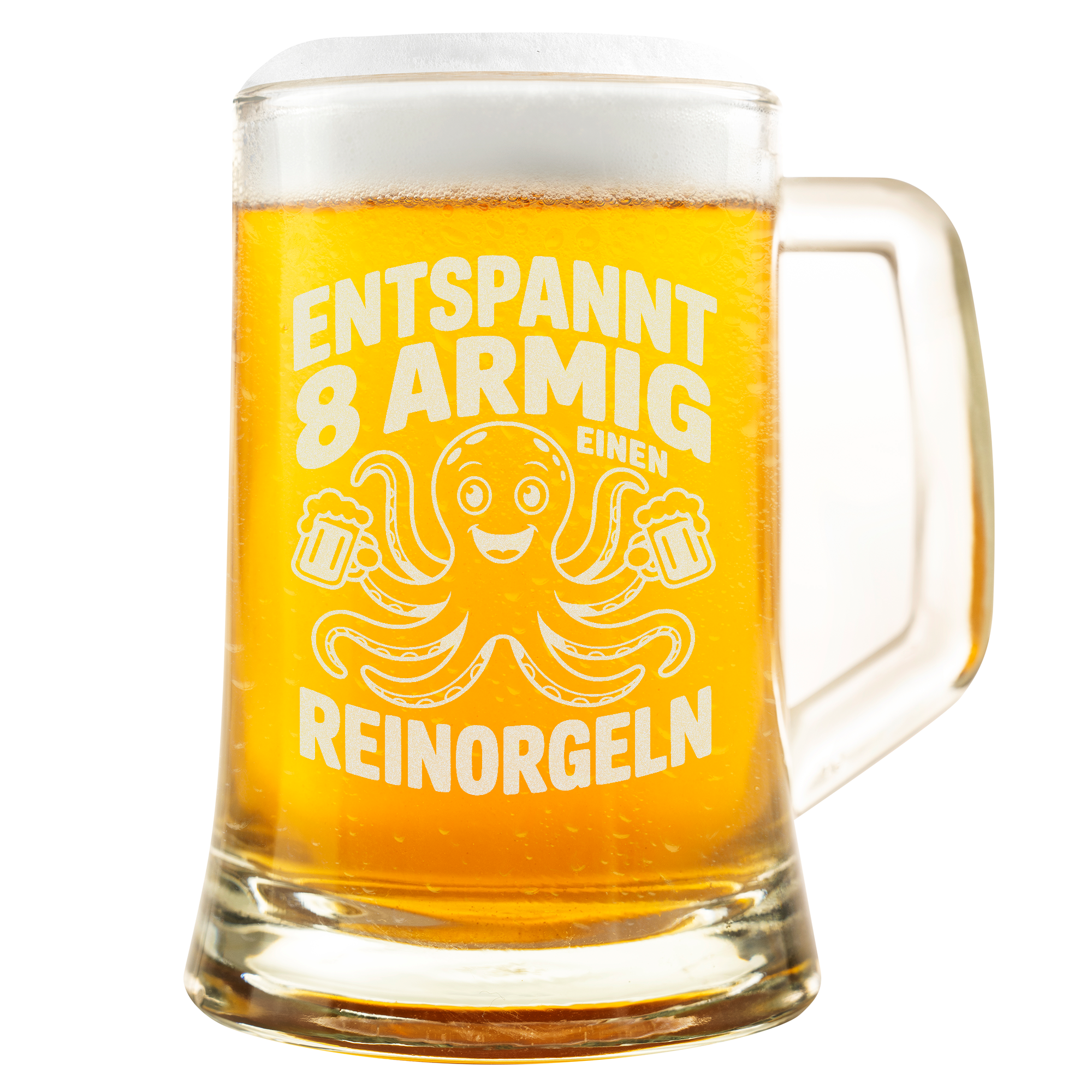 Bierkrug Lustig Spruch Entspannt 8-armig Einen Reinorgeln Geschenk Männer Bier Humor Trinkspruch