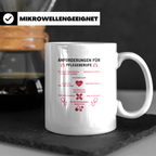 Pflegekraft Tasse Anforderungen Pflegeberufe, Geschenk Krank – Weiß [farbe:weiß]