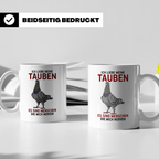Taubenzüchter Tasse mit Spruch Ich liebe meine Tauben, lusti – Weiß [farbe:weiß]